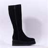 Marco Moreo Stockholm Side Zip Knee High - Black Suede